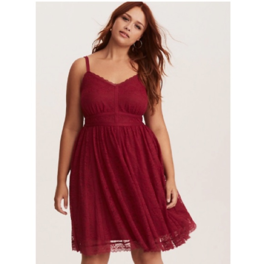 Cranberry Lace Dress (NWT)